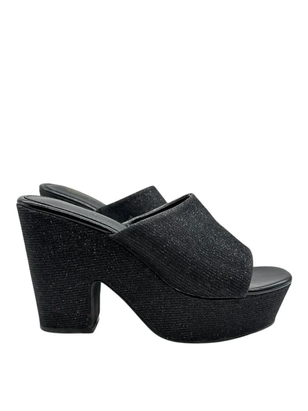Cathy Din Arora-6 Platform Glitter Mule Sandals 8.5 Slide Shimmer Chunky Y2K